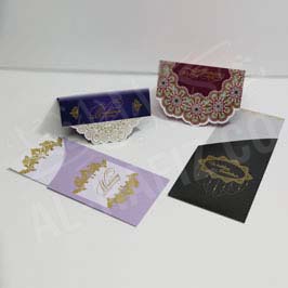 Metallic Gold & Silver Embellished Wedding Card multi